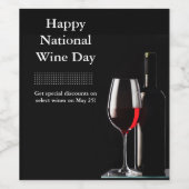 Happy National Day Weinetikett (Einzelnes Label)