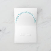 Happy National Dentists Day geklappt Danke Karte (Innenseite)