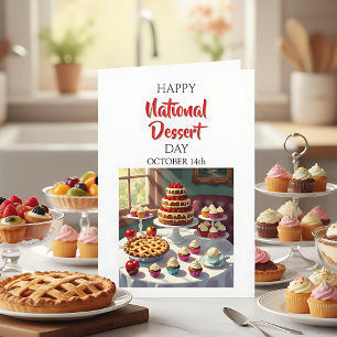 Happy National Dessert Day 14. Oktober Karte