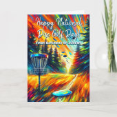 Happy National Disk Golf Day Karte (Vorderseite)
