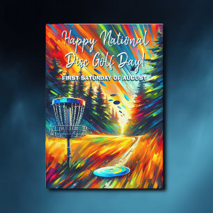 Happy National Disk Golf Day Karte