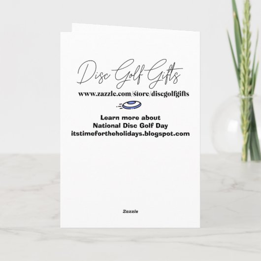 Happy National Disk Golf Day Karte (Rückseite)