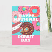 Happy National Donut Day im Juni Karte (Vorderseite)