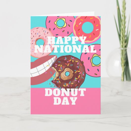 Happy National Donut Day im Juni Karte (Vorderseite)