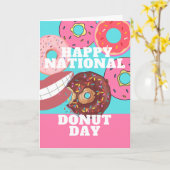 Happy National Donut Day im Juni Karte (Gelbe Blume)