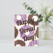 Happy National Donut Day Postcard Postkarte (Stehend Vorderseite)