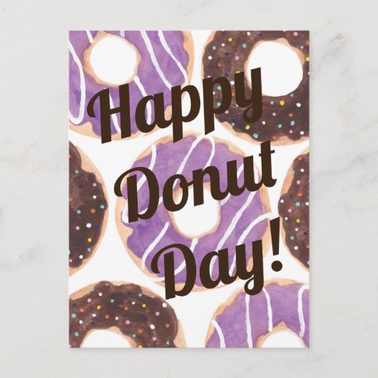 Happy National Donut Day Postcard Postkarte (Vorderseite)