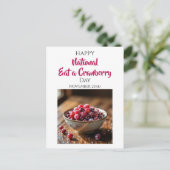 Happy National Eat a Cranberry Day | Nov 23rd Postkarte (Stehend Vorderseite)