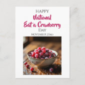 Happy National Eat a Cranberry Day | Nov 23rd Postkarte (Vorderseite)