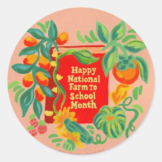 Happy National Farm to School Month Aufkleber Shee (Vorderseite)