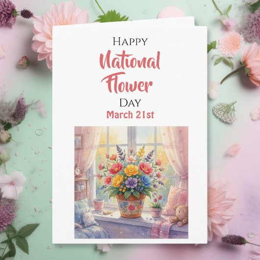 Happy National Flower Day - March 21st Karte