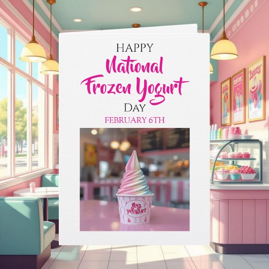 Happy National Frozen Yogurt Day | Feb 6th Karte