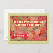 Happy National Gumdrop Day 15. Februar Postkarte (Vorne/Hinten)
