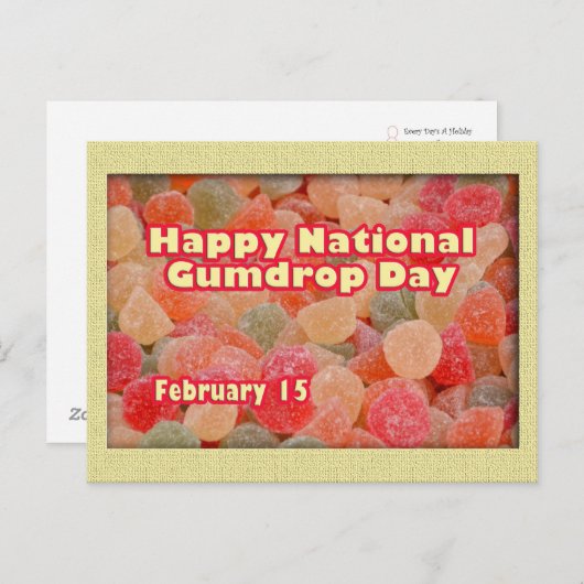 Happy National Gumdrop Day 15. Februar Postkarte (Vorne/Hinten)