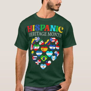 Happy National Hispanic Heritage Monte All Countro T-Shirt