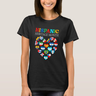 Happy National Hispanic Heritage Monte All Countro T-Shirt