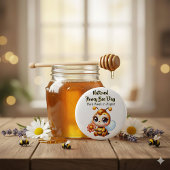 Happy National Honey Bee Day! Button