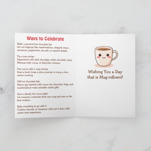 Happy National Hot Chocolate Day | January 31st Karte (Innenseite)