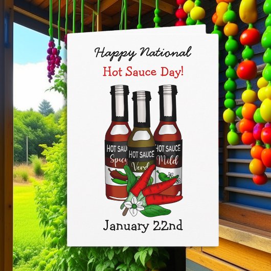Happy National Hot Sauce Day | 22. Januar Karte