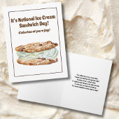 Happy National Ice Cream Sandwich Day August 2 Karte
