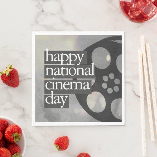 Happy National Kino Day Serviette (Beispiel)