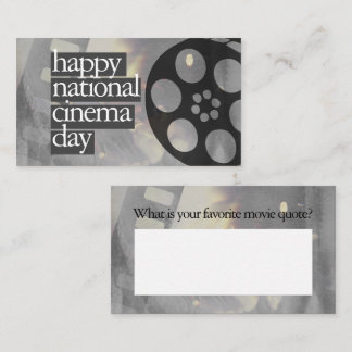 Happy National Kino Day Visitenkarte