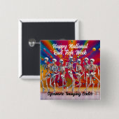 Happy National Krass Tech Week Button (Vorne & Hinten)