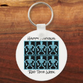 "Happy National Krass Tech Week" mit Skeletten Schlüsselanhänger (Vorderseite)