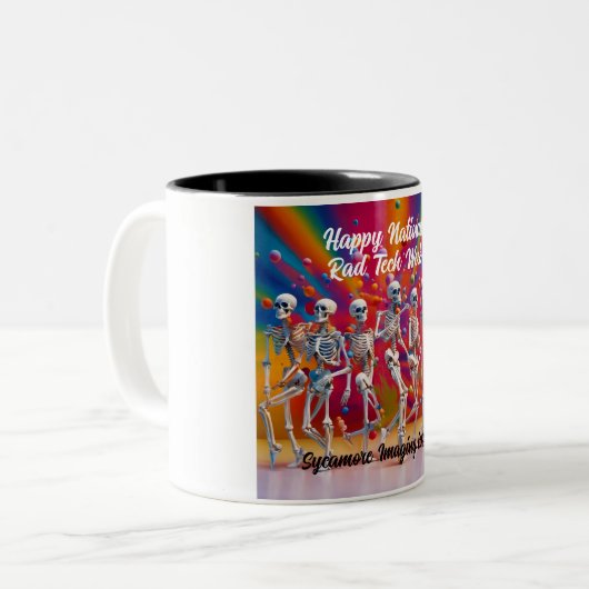 Happy National Krass Tech Week Zweifarbige Tasse (Vorderseite Links)