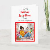 Happy National Lazy Mamas Day! Funny Holidays Karte (Vorderseite)