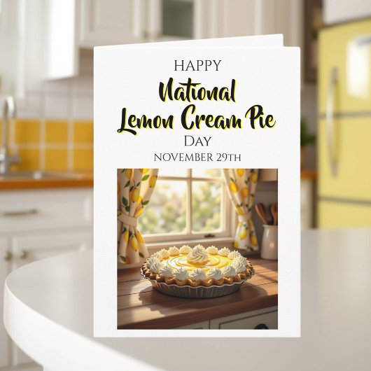 Happy National Lemon Cream Pie | Nov 29th Karte