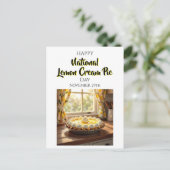 Happy National Lemon Cream Pie | Nov 29th Postkarte (Stehend Vorderseite)