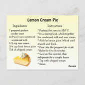 Happy National Lemon Cream Pie | Nov 29th Postkarte (Rückseite)