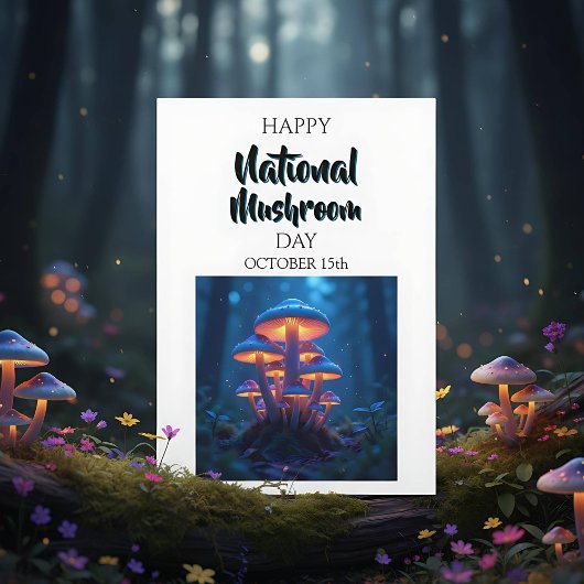Happy National Mushroom Day | 15. Oktober Karte