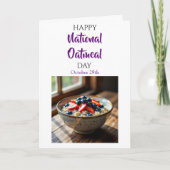 Happy National Oatmeal Day | October 29th Karte (Vorderseite)