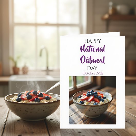 Happy National Oatmeal Day | October 29th Karte