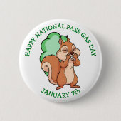 Happy National Pass Gas Day | January 7th Button (Vorderseite)