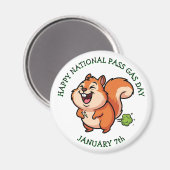 Happy National Pass Gas Day | January 7th Magnet (Vorderseite/Rückseite)