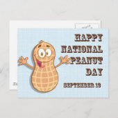 Happy National Peanut Day 13. September Postkarte (Vorne/Hinten)