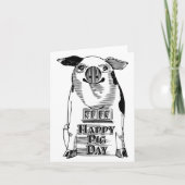 Happy National Pig Day Karte (Vorderseite)