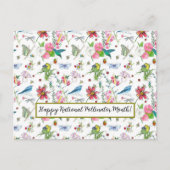 Happy National Pollinators Monat Juni Honeybien Postkarte (Vorderseite)