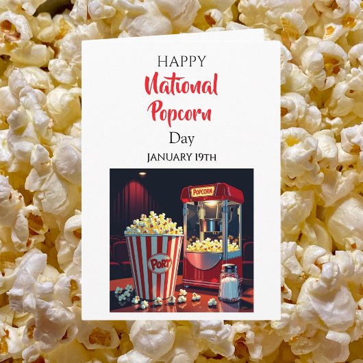 Happy National Popcorn Day! January 19th Karte