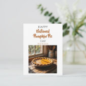 Happy National Pumpkin Pie Day Recipe Postkarte (Stehend Vorderseite)