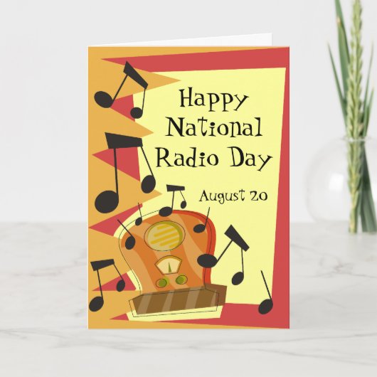 Happy National Radio Day, August 20 Karte (Vorderseite)