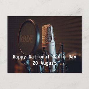 Happy National Radio Day Feiertagspostkarte