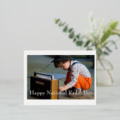 Happy National Radio Day Folien Feiertagspostkarte (Stehend vorne)