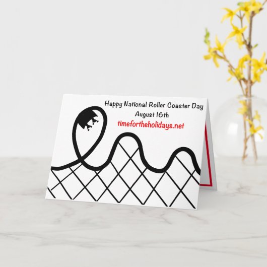 Happy National Roller Untersetzer Day - August 16. Karte (Gelbe Blume)