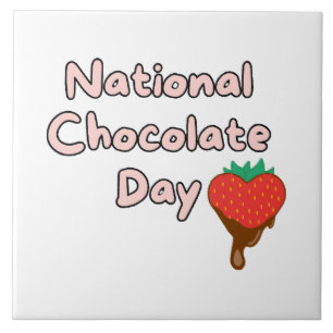 Happy National Schokolade Day Fliese
