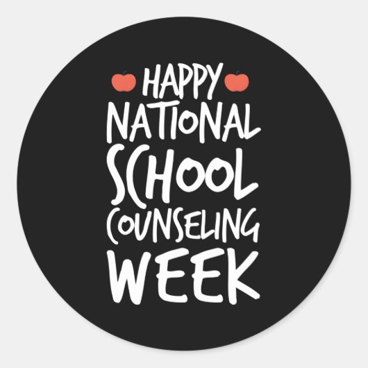 Happy National School Counselor Week Runder Aufkleber (Vorderseite)