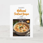 Happy National Seafood Bisque Day Card Karte (Vorderseite)